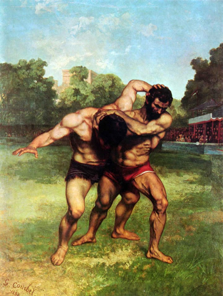 Gustave Courbet The Wrestlers